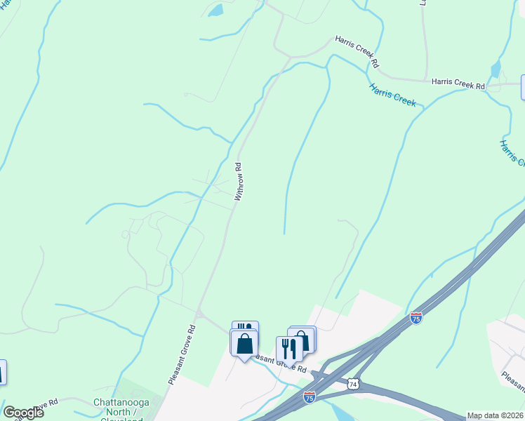 map of restaurants, bars, coffee shops, grocery stores, and more near 391 Withrow Road in McDonald