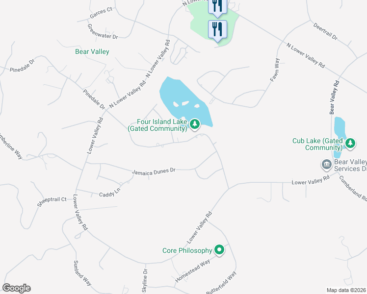 map of restaurants, bars, coffee shops, grocery stores, and more near 29700 Pinedale Drive in Tehachapi