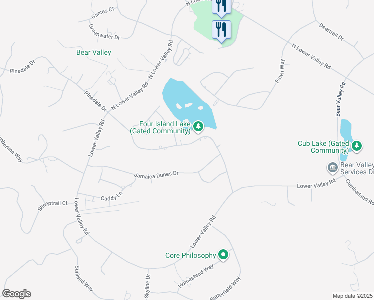 map of restaurants, bars, coffee shops, grocery stores, and more near 29700 Pinedale Drive in Tehachapi