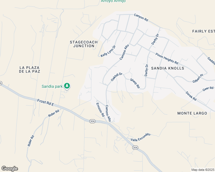 map of restaurants, bars, coffee shops, grocery stores, and more near 70 Camino Alto in Sandia Park