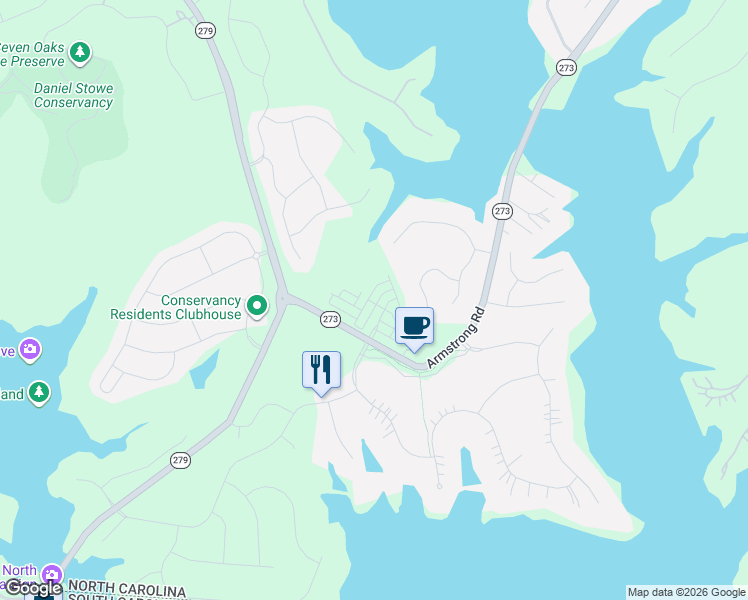 map of restaurants, bars, coffee shops, grocery stores, and more near 4548 Forest Cove Road in Belmont