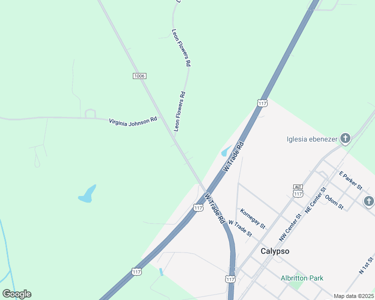 map of restaurants, bars, coffee shops, grocery stores, and more near 204 West Trade Road in Mount Olive