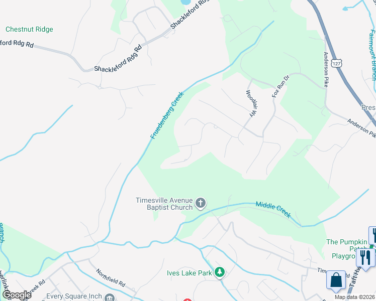 map of restaurants, bars, coffee shops, grocery stores, and more near 3413 Cloudcrest Trail in Signal Mountain