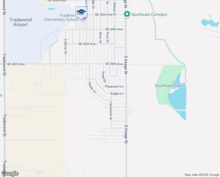 map of restaurants, bars, coffee shops, grocery stores, and more near 2005 Pheasant Lane in Amarillo