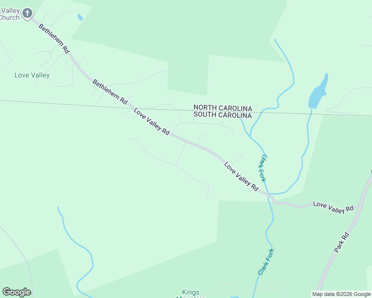 map of restaurants, bars, coffee shops, grocery stores, and more near 1182 Love Valley Road in Clover