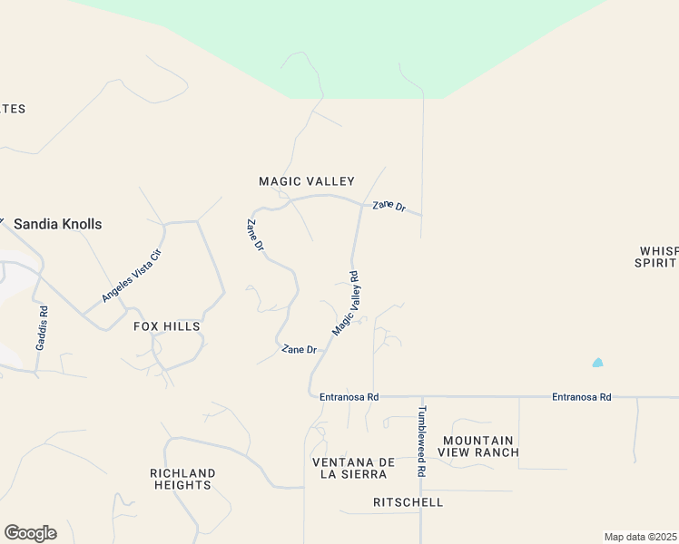 map of restaurants, bars, coffee shops, grocery stores, and more near 39 Magic Valley Road in Sandia Park