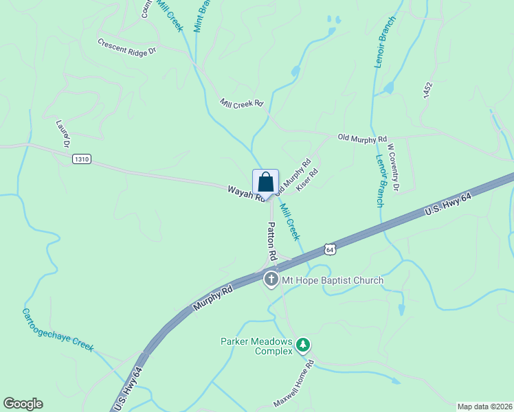 map of restaurants, bars, coffee shops, grocery stores, and more near 100-128 Wayah Road in Franklin