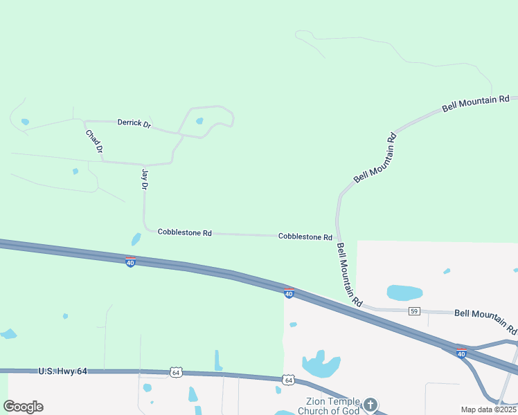 map of restaurants, bars, coffee shops, grocery stores, and more near 63 Cobblestone Road in Plumerville