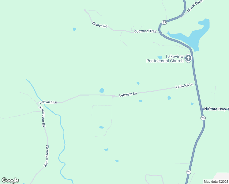 map of restaurants, bars, coffee shops, grocery stores, and more near 610 Leftwich Lane in Booneville