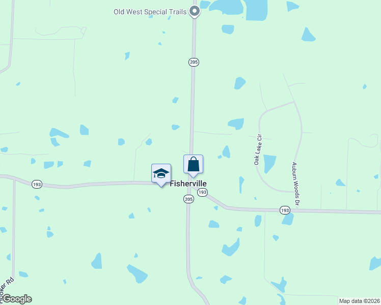 map of restaurants, bars, coffee shops, grocery stores, and more near 1325 Tennessee 205 in Shelby County