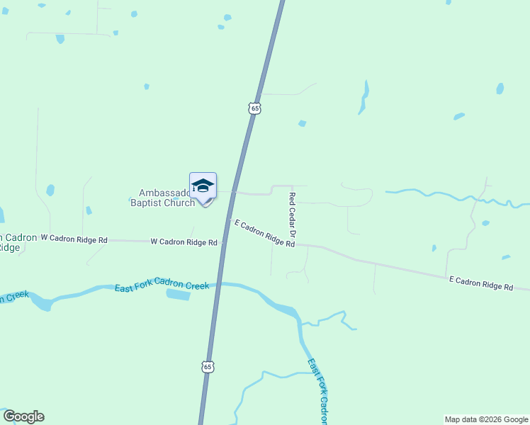 map of restaurants, bars, coffee shops, grocery stores, and more near 7 East Cadron Ridge Road in Greenbrier