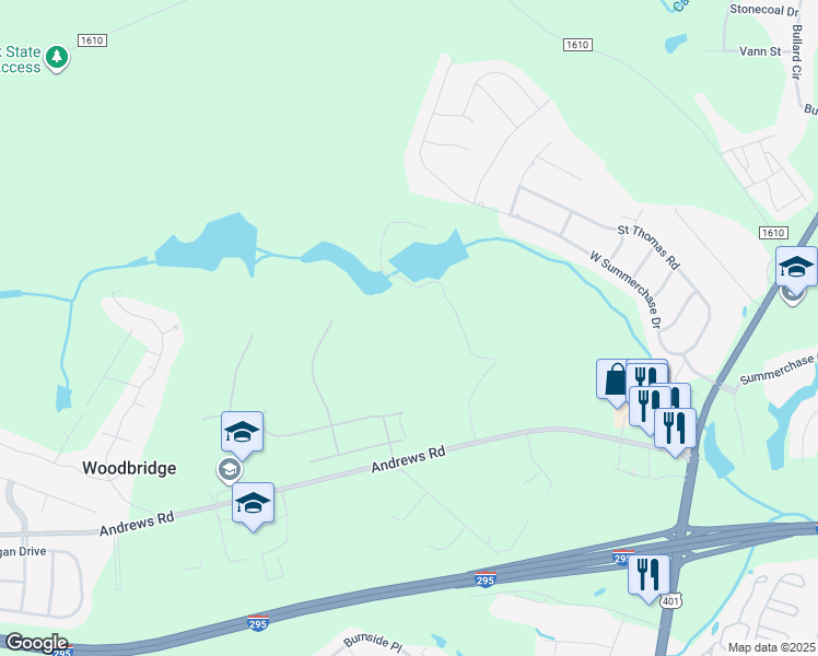 map of restaurants, bars, coffee shops, grocery stores, and more near 6566 Stone Mountain Farm Road in Fayetteville