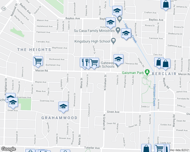 map of restaurants, bars, coffee shops, grocery stores, and more near 3935 Pleasant Cove in Memphis