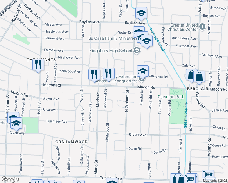 map of restaurants, bars, coffee shops, grocery stores, and more near 3935 Pleasant Cove in Memphis