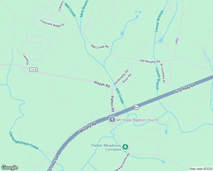 map of restaurants, bars, coffee shops, grocery stores, and more near 128 Wayah Road in Franklin