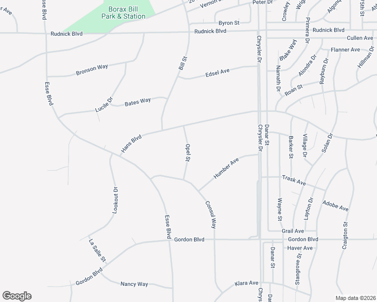 map of restaurants, bars, coffee shops, grocery stores, and more near Opel Street in California City