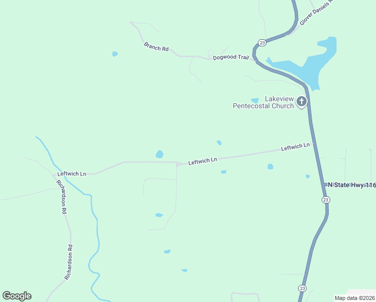 map of restaurants, bars, coffee shops, grocery stores, and more near 610 Leftwich Lane in Booneville