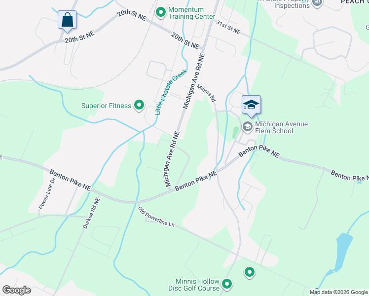 map of restaurants, bars, coffee shops, grocery stores, and more near 2742 Michigan Avenue Road Northeast in Cleveland