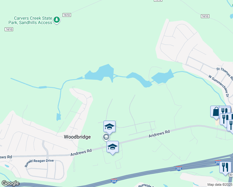 map of restaurants, bars, coffee shops, grocery stores, and more near 3758 Glencourse Way in Fayetteville