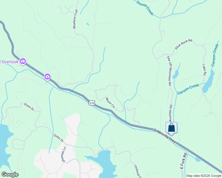 map of restaurants, bars, coffee shops, grocery stores, and more near 2 Thunder Road in Brevard