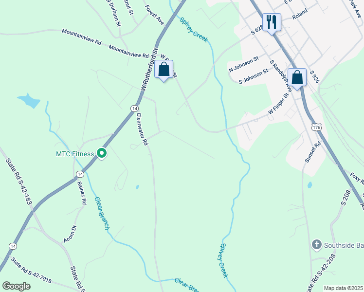 map of restaurants, bars, coffee shops, grocery stores, and more near 108 State Road S-42-1526 in Landrum