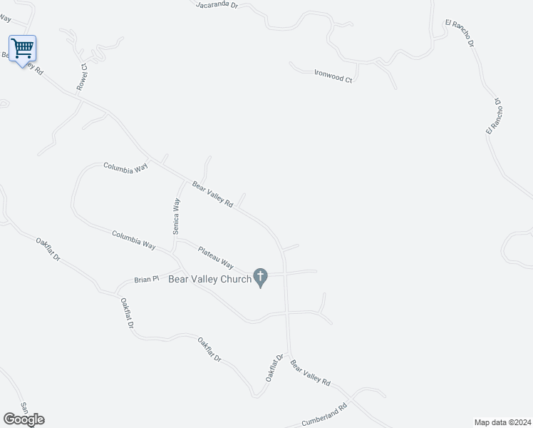 map of restaurants, bars, coffee shops, grocery stores, and more near 26191 Bear Valley in Tehachapi