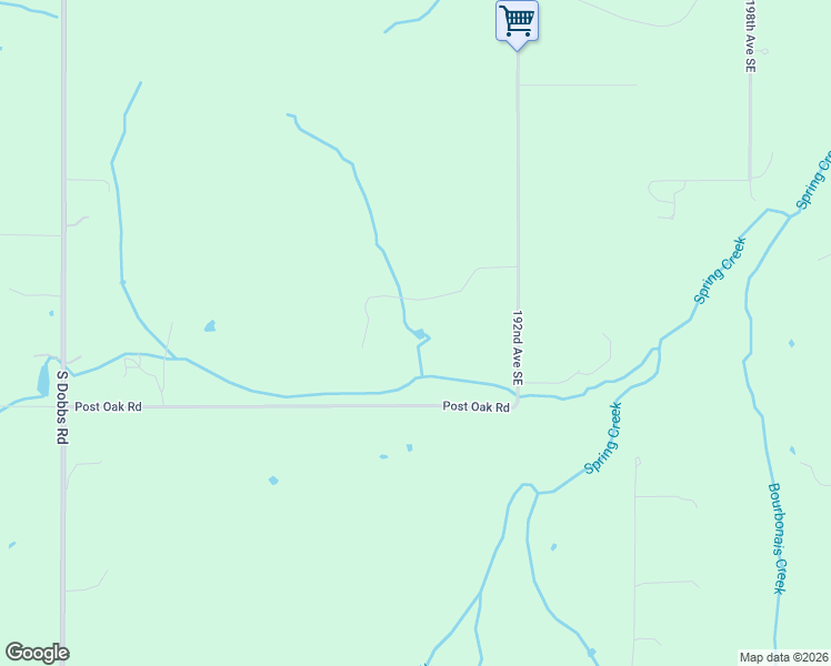 map of restaurants, bars, coffee shops, grocery stores, and more near 18900 East Post Oak Road in Noble