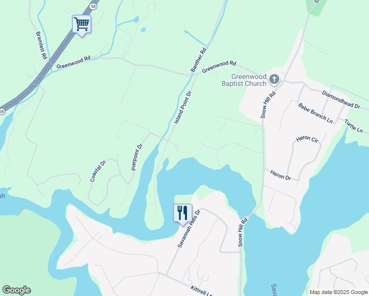 map of restaurants, bars, coffee shops, grocery stores, and more near 7509 Island Manor Drive in Harrison