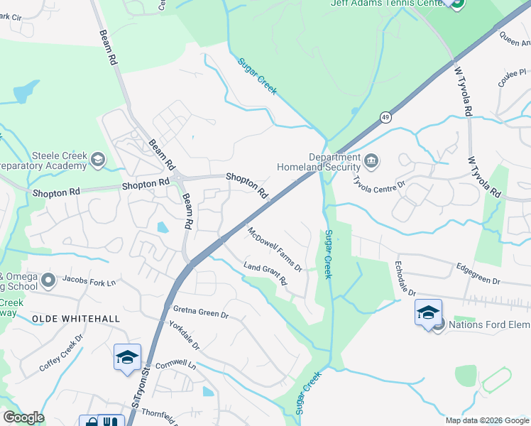 map of restaurants, bars, coffee shops, grocery stores, and more near 1145 Cureton Place in Charlotte