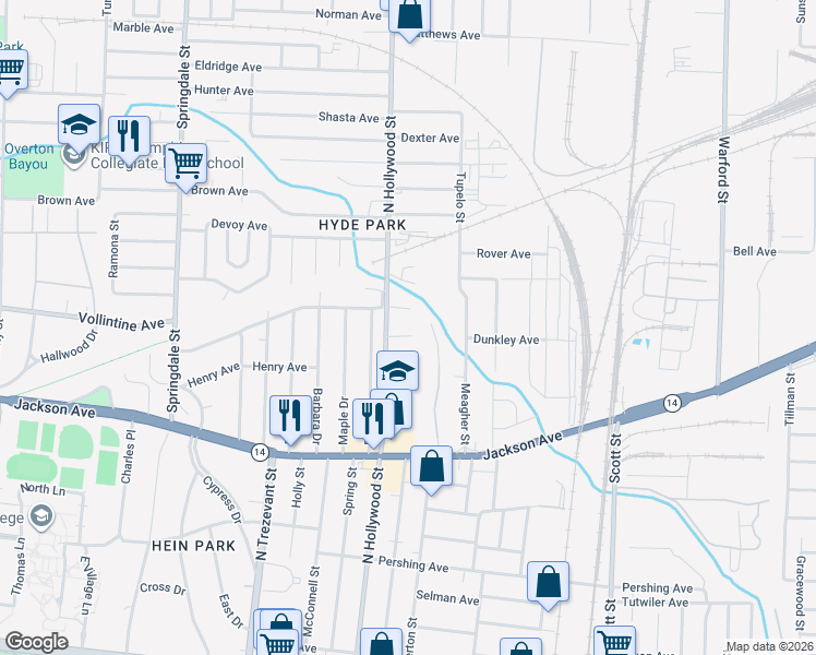 map of restaurants, bars, coffee shops, grocery stores, and more near 2483 Dana Drive in Memphis