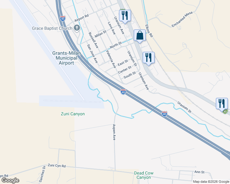 map of restaurants, bars, coffee shops, grocery stores, and more near 501 Aspen Street in Milan