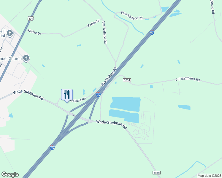 map of restaurants, bars, coffee shops, grocery stores, and more near 4838 J T Matthews Road in Godwin