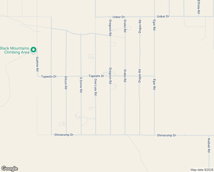 map of restaurants, bars, coffee shops, grocery stores, and more near 2277 South Dragoon Road in Kingman