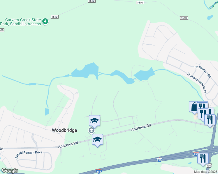 map of restaurants, bars, coffee shops, grocery stores, and more near 3774 Glencourse Way in Fayetteville