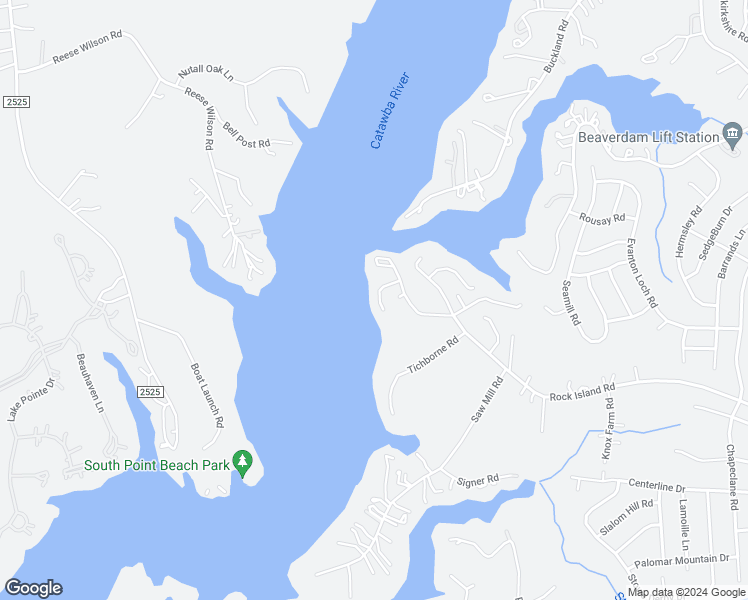 map of restaurants, bars, coffee shops, grocery stores, and more near 7332 Lakefront Drive in Charlotte