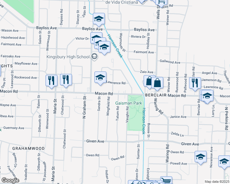 map of restaurants, bars, coffee shops, grocery stores, and more near 1155 Wright Road in Memphis