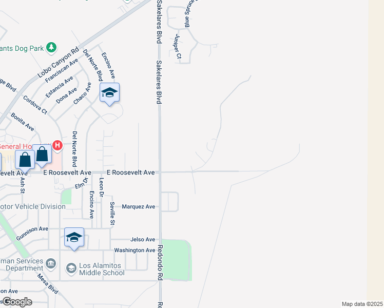 map of restaurants, bars, coffee shops, grocery stores, and more near 1324 Saddlehorn Trail in Grants