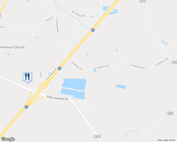 map of restaurants, bars, coffee shops, grocery stores, and more near 5016 J T Matthews Road in Godwin