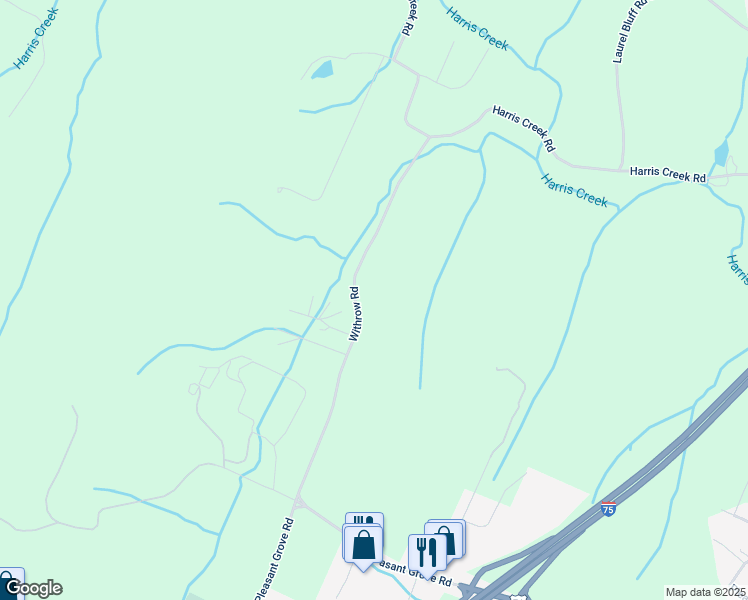 map of restaurants, bars, coffee shops, grocery stores, and more near 303 Withrow Road in McDonald