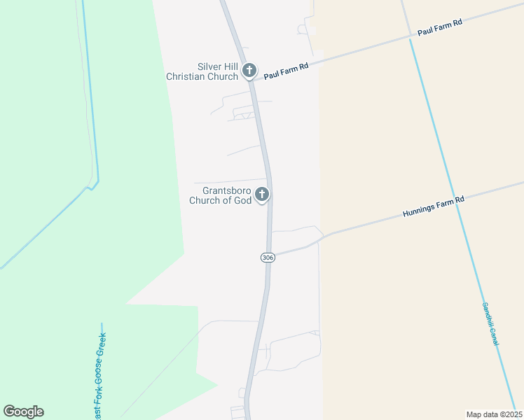 map of restaurants, bars, coffee shops, grocery stores, and more near 1541 North Carolina 306 in Grantsboro