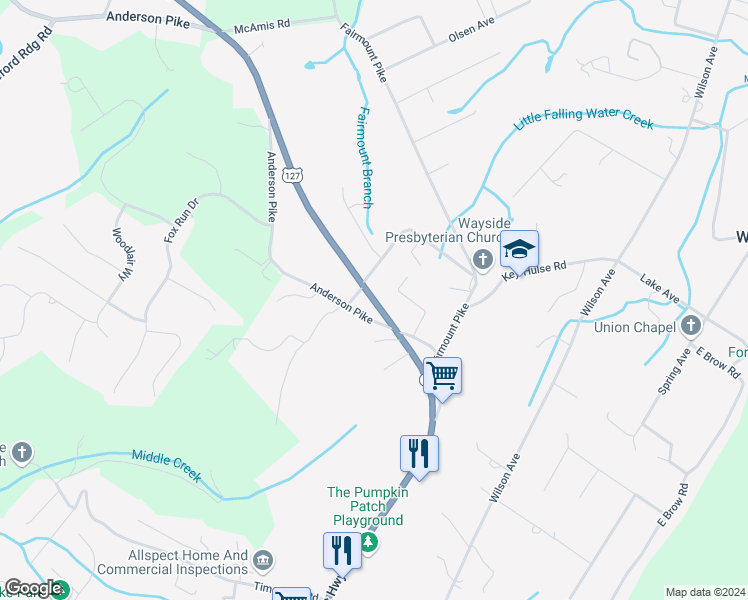 map of restaurants, bars, coffee shops, grocery stores, and more near 2624 Taft Highway in Walden