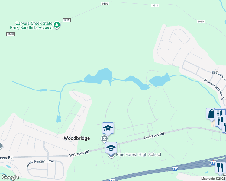 map of restaurants, bars, coffee shops, grocery stores, and more near 3763 Glencourse Way in Fayetteville