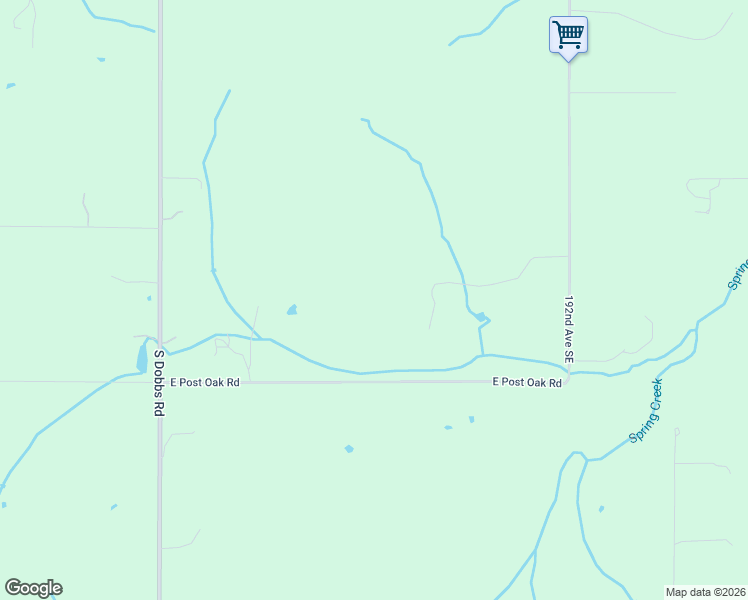 map of restaurants, bars, coffee shops, grocery stores, and more near 18555 East Post Oak Road in Noble