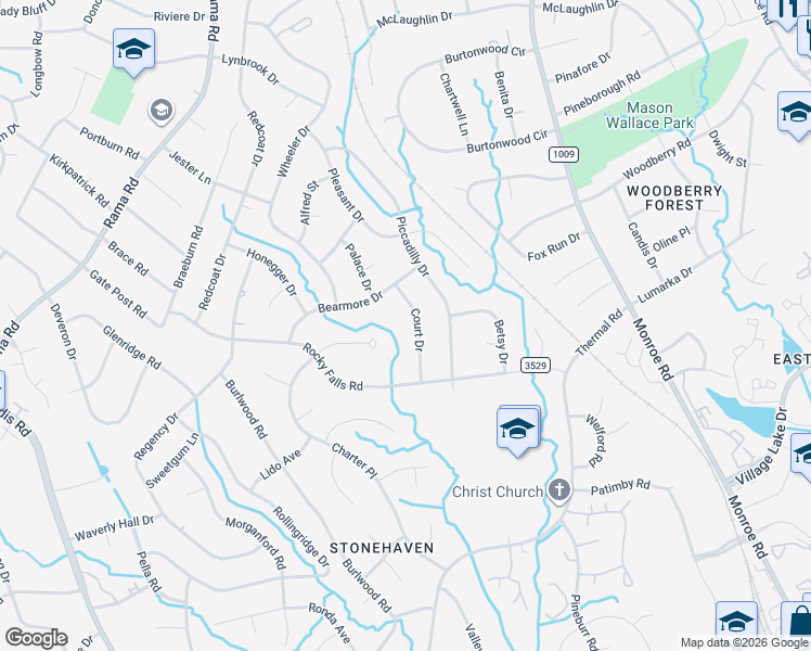 map of restaurants, bars, coffee shops, grocery stores, and more near 1112 Court Drive in Charlotte
