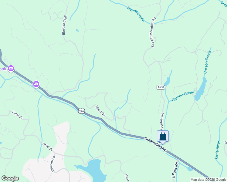 map of restaurants, bars, coffee shops, grocery stores, and more near 553 Thunder Rd in Brevard