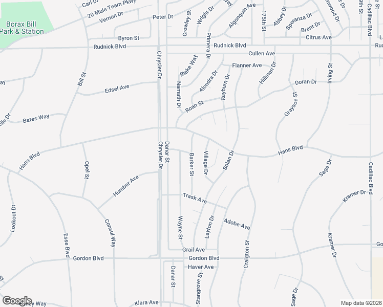 map of restaurants, bars, coffee shops, grocery stores, and more near Barker Street in California City