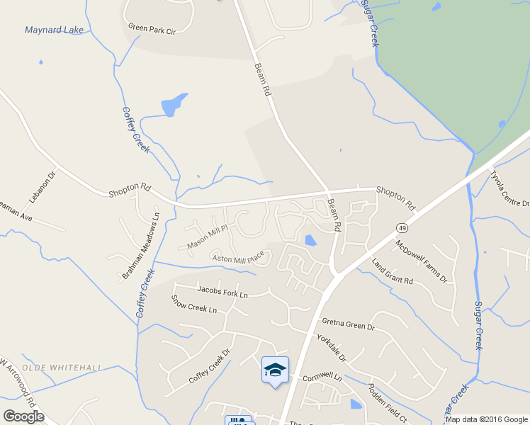 map of restaurants, bars, coffee shops, grocery stores, and more near 6916 Haines Mill Road in Charlotte