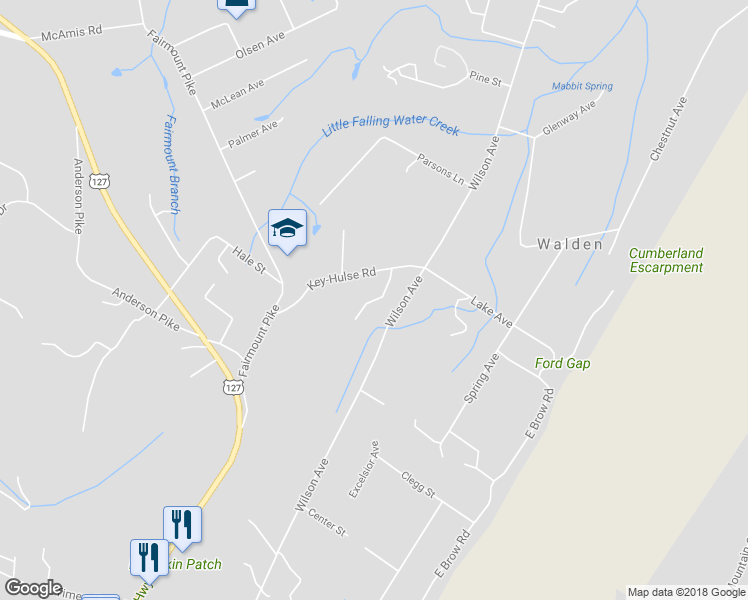 map of restaurants, bars, coffee shops, grocery stores, and more near 3808 Walden Wood Lane in Signal Mountain