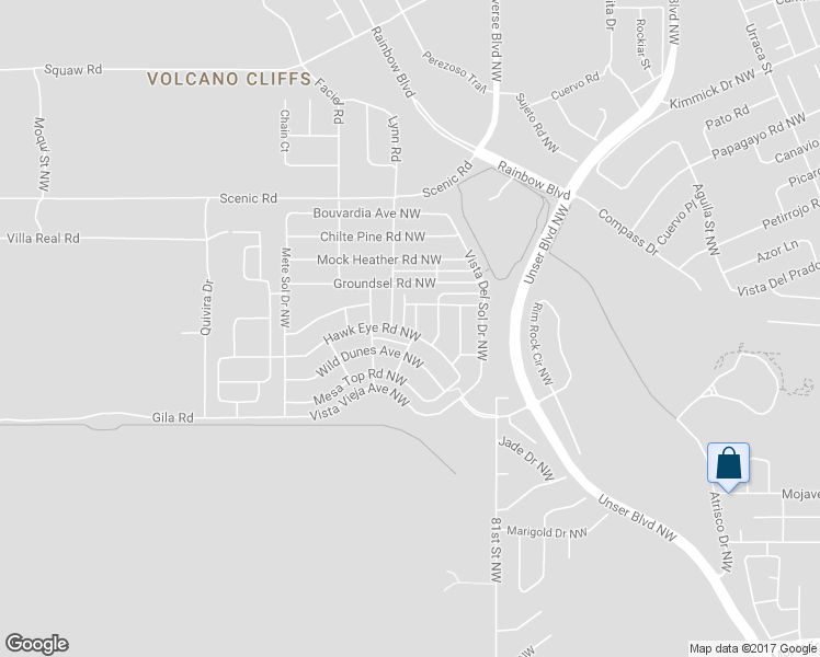 map of restaurants, bars, coffee shops, grocery stores, and more near 6815 Tierra Vieja Street Northwest in Albuquerque