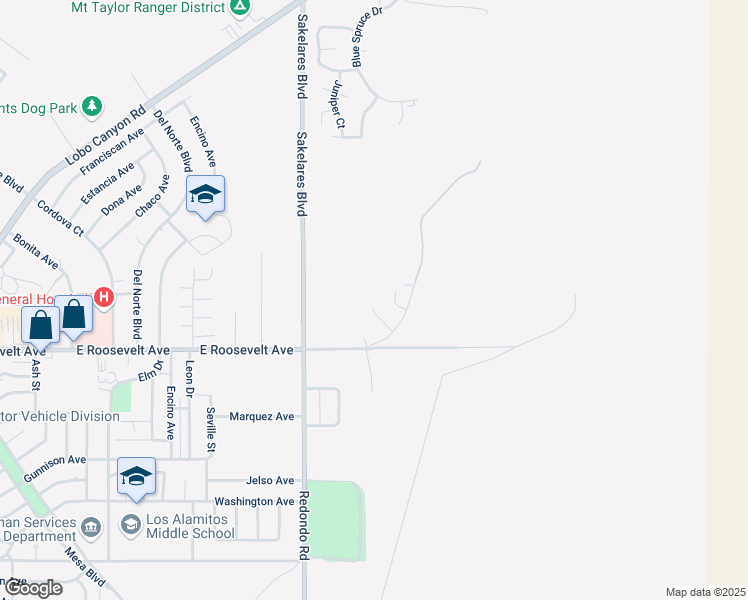 map of restaurants, bars, coffee shops, grocery stores, and more near 1324 Saddlehorn Trail in Grants